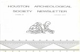 HOUSTON ARCHEOLOGICAL SOCIETY NEWSLETTER - … Newsletter No 62.pdf · HOUSTON ARCHEOLOGICAL SOCIETY NEWSLETTER ... In Men orium - Cibola Anthropological Association, Brownsville,