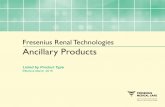 Fresenius Renal Technologies Ancillary Products · 6 Fresenius Renal Technologies Ancillary Products Listed by Product Type CLERICAL EQPMT. & SUPPLIES37-1063-1 CHART DIVIDERS 17 TABS