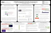 CRISPR-Assisted Genetic Engineering - Arizona State University · Arizona State University ASU’s 2011 iGEM team developed a project which sought to develop a modular platform for