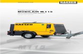Portable Compressors MOBILAIR M 115 - 115 mobilny kompresor... · Flow rate 7.5 to 11.5 m³/min Portable