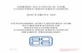 AMERICAN COUNCIL FOR - acce-hq.org · 2 . american council for construction education . ... viii. relations with the general public 31 ... 2.1 institution .