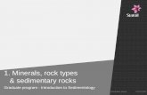 01 - Minerals, rock types · PDF fileMineral components: Calcite, Aragonite, Dolomite, Siderite Components: • skeletal fragments, • algae and nanoplankton, • cyanobacteria (mats),