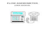 FLOW ANEMOMETER - Allied Electronics · FLOW: This symbol will be displayed when the . anemometer is measuring airflow. RS-232: When the RS-232 function is enabled, this ... Determine