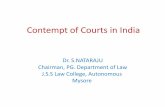 Contempt of Court - atimysore.gov.in 2 GV.pdf · Contempt of Court –Position Under the Constitution • Constitution of India –Article 129: Supreme Court to be a court of record.—The