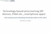 Technology-based prescreening (BP devices, Fitbit etc ... Affairs... · Technology-based prescreening (BP devices, Fitbit etc., smartphone apps) ... No ICB on. CT / MRI. No inclusion.