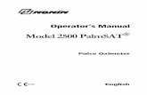 Model 2500 PalmSAT Operator’s Manual - nonin.com · 1 Indications for Use Indications for Use The Nonin® Model 2500 Pulse Oximeter is indicated for use in measuring and displaying
