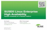 SUSE® Linux Enterprise High Availability - SHARE · SUSE® Linux Enterprise High Availability ... DRBD Data Replication ... and the SUSE Linux Enterprise Server ‒ The High Availability