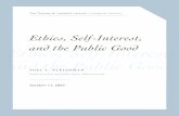 Ethics, Self-Interest, and the Public Good · Ethics, Self-Interest, and the Public Good ... Fleishman Professor of Law and Public Policy, Duke University October 11 ... go around