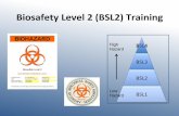BiosafetyLevel2(BSL2)Training* - Franklin & Marshall · BiosafetyLevel2(BSL2)Training* 1 BSL4 BSL3 BSL2 BSL1 High Hazard Low Hazard