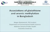Associations of glutathione and arsenic methylation in ... · DHF Cystathionine Cysteine + Glutamate . serine GSH GSSG As(V) As(III) MMA(V) MMA(III) γ-glutamylcysteine + Glycine