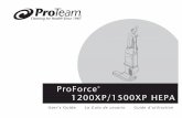 ProForce 1200XP/1500XP HEPA - images-na.ssl-images … · HEPA Filter Cover Cubierta del filtro de escape Couvercle-filtre d’évacuation HEPA On/Off Switch Interruptor de encendido