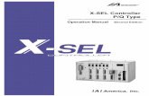 X-SEL Controller P/Q Type - Intelligent Actuator · X-SEL Controller P/Q Type. ... This controller is equipped with the following backup batteries for retention of data in the event