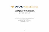 Dietetic Internship Student Handbook 2018-2019 · The Dietetic Internship Program at WVU Medicine is designed to prepare entry-level generalist dietitians for employment in current