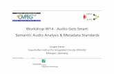 Workshop W14 - Audio Gets Smart: Semantic Audio Analysis ...c4dm.eecs.qmul.ac.uk/dmrn/events/aes115/AES115_Hrr.pdf · Description Schemes (DSs) Application specific / motivated MPEG-7