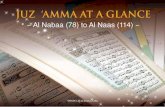 qfatima.comqfatima.com/wp-content/uploads/2018/07/Juz-Amma-at-a-Glance... · on Juz 'Amma — the last 37 of he Qur'an as traditionally these are the frst Buras to be learnt, memorized