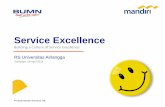 Service Excellencem.dralf.net/wp-content/uploads/2018/04/Service... · 2018-04-28 · fokus utama service bank mandiri Standar Aspek Non Fisik – Skill dan Sikap Sikap Standar Layanan