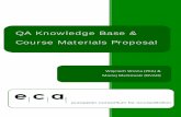 QA Knowledge Base & Course Materials Proposal - ecahe.euecahe.eu/.../E-TRAIN-knowledge-base-and-course-materials-proposal.pdf · Overview of the content ... uality Assurance Knowledge