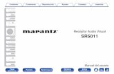 Receptor Audio Visual - us.marantz.com · formatos de audio de alta definición puedan amplificarse con alta fidelidad. El amplificador de re alimentación en corriente de alta velocidad