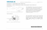 Vaisala Humidity Transmitter HMD70U Operating Manual ... · Electrical fast transien. General RF. Supply voltage range depends onthe selected output ... 0...20 mA (RL = 500 Ω) 20...35
