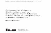 Automatic Volume Estimation using Structure-from-Motion ...1172784/FULLTEXT01.pdf · Sammanfattning I rapporten framgår hur volymen av storskaliga objekt, nämligen grus-och sten-högar,