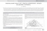 NON-METALLIC INCLUSIONS AND CLEAN STEEL - aimnet.it · non-metallic inclusions belonging to this class can be featured by large sizes and their origin cannot be immediately recogniza-