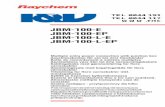 JBM-100-E JBM-100-EP JBM-100-L-E JBM-100-L-EP - Thorne … · JBM-100-E JBM-100-EP JBM-100-L-E JBM-100-L-EP R Multiple entry power connection with junction box Anschlusskasten für
