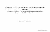 Pharmacist Counseling on Oral Antidiabetes Drugsiaisurabaya.org/wp-content/uploads/2018/05/Pharmacist-Counseling... · Melikian C, et al. Clin Ther 2002; 24 (3): 460-467. *p < 0.001