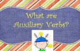 What are Auxiliary Verbs? · Before we get started, we must keep in mind that Auxiliary verbs: •Are helper verbs •Help the main verbs in a sentence to work properly and to make
