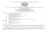 St. Charles Borromeo Catholic School Newsletter Parent Newsletters... · St. Charles Borromeo Catholic School Newsletter ... to help support the Benefit we are asking that Gianna’s