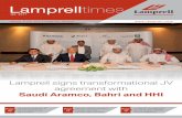 Lamprell signs transformational JV agreement with/media/Files/L/Lamprell-v3/times... · Saudi Aramco’s parent company, Saudi Arabian Oil Company, will enter into a master offtake
