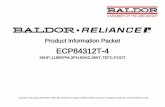 Product Information Packet - ABB Group · Product Information Packet: ECP84312T-4 - 50HP,1185RPM,3PH,60HZ,365T,TEFC,FOOT Parts List (continued) Part Number Description Quantity 412118006A