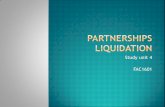 Study unit 4 FAC1601 - gimmenotes · Dissolution Liquidation Dissolution of solvent partnership Assets converted to cash, liabilities settled & balance transferred to partners’