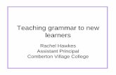 Teaching grammar to new learners - .Teaching grammar to new learners Rachel Hawkes ... â€¢Present