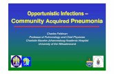 Community Acquired Pneumonia - Feldman - Community acquired... · • Aetiology of community-acquired