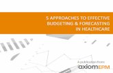 5 APPROACHES TO EFFECTIVE BUDGETING & … 5 approaches to effective... · initiative-based modeling . 5 . Promote feedback loop ... accurate volume and workload projections. ... Accounting