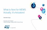 What is Next for MEMS Actually, it’s Actuators! · What is Next for MEMS Actually, it’s Actuators! ... Piezo-electric + Electro static ... inkjet print head for commercial