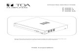 PA AMPLIFIERS P-2240 L - toa-products.com · PA AMPLIFIERS ... TOA's Basic Power Amplifiers P-2240 is high cost-performance power amplifiers suited for broadcasting ... and high cost