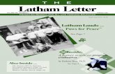 Latham Spring 2001.4/01 Article.pdfHumane Education, 1826 Clement Ave., Alameda, California 94501, 510-521-0920, ” Latham would appreciate receiving two copies of publications in