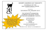 SHORT-HAIRED CAT SOCIETY - siamese-cat-breeder.co.uk · Society, the Korat Cat Association, the Singapura Cat Club, the Snowshoe Cat Society and the Russian & Abyssinian Cat Club