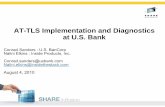 AT-TLS Implementation and Diagnostics at U.S. Bank · AT-TLS Implementation and Diagnostics at U.S. Bank Conrad Sanders : ... • Languages such as C/C++ or Java provide
