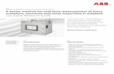 A better method for real-time measurement of trace acetylene, … · 2019-03-15 · ABB MEASUREMENT & ANALYTICS | APPLICATION NOTE. A better method for real-time measurement of trace