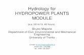 Hydrology for HYDROPOWER PLANTS MODULE - ing.unitn.it righetti/lezioni HPP/HPP/Hydrology/Lecture1... ·