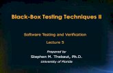 Black-Box Testing Techniques II - cise.ufl.edu .Black-Box Testing Techniques II Prepared by Stephen