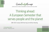 Thinking ahead: A European Semester that · An ecological and social market economy, ... European Commission, DG Environment (2015 and 2016) Country Reports 16. ... GBE analysis on