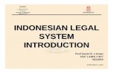INDONESIAN LEGAL SYSTEM INTRODUCTION - LFIPlfip.org/laws827/powerpoints/Dispute Resolution 111-114.pdf · INDONESIAN LEGAL SYSTEM INTRODUCTION Prof David K. Linnan ... Hindu-Buddist