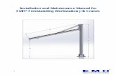 Installation and Maintenance Manual for EMH Freestanding ... · A jib crane operating eight hours per day, five days per week requires lubrication once every two to three weeks. A