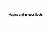 Magma and Igneous Rocks - drhoyle.ca · Bowen’s reaction series I –Discontinuous branch •Olivine normally crystallizes first, at 1300-1200°C. •As temp drops, and assuming