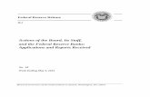 Federal Reserve Release · Federal Reserve Release H.2 ... No. 18 Week Ending May 3, 2014 Board of Governors of the ... agreement dated October 25, 2011, terminated April 25, 2014.