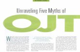 Unraveling 5 Myths about OJT - OJT Training and Consulting · MYTH #3: OJT Is JUST PART OF THE JOB Some organizations tend to view on-the- job training as volunteer work. They expect