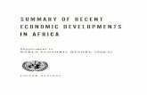 SUMMARY OF RECENT ECONOMIC … OF RECENT ECONOMIC DEVELOPMENTS IN AFRICA Supplement to WORLD ECONOMIC REPORT, 1950·51 UNITED NATIONS Department of Economic Affairs New York, April